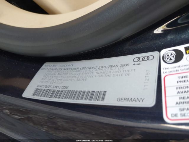 2013 AUDI A7 WAUYGAFC2DN121236 Photo 8