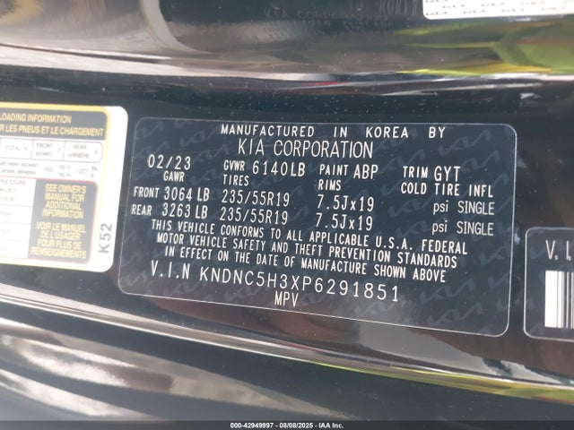KIA gdi lamda iii 2023 KNDNC5H3XP6291851 Image 9