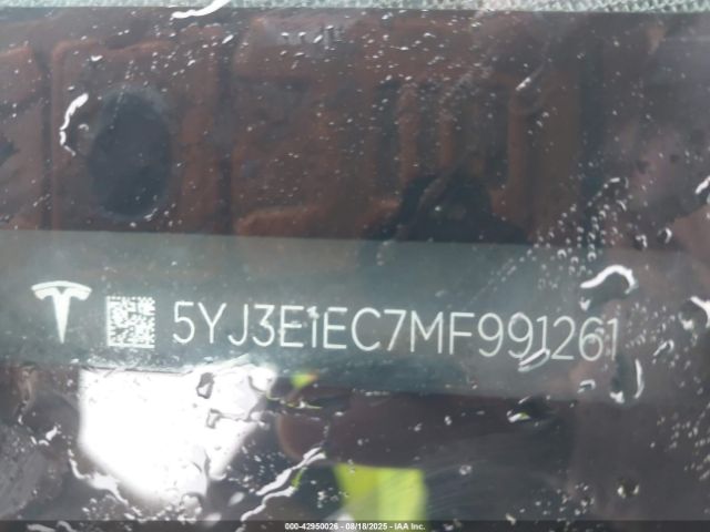 2021 TESLA MODEL 3 5YJ3E1EC7MF991261 Photo 8