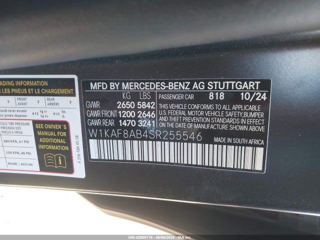 W1KAF8AB4SR255546 Mercedes-Benz m139