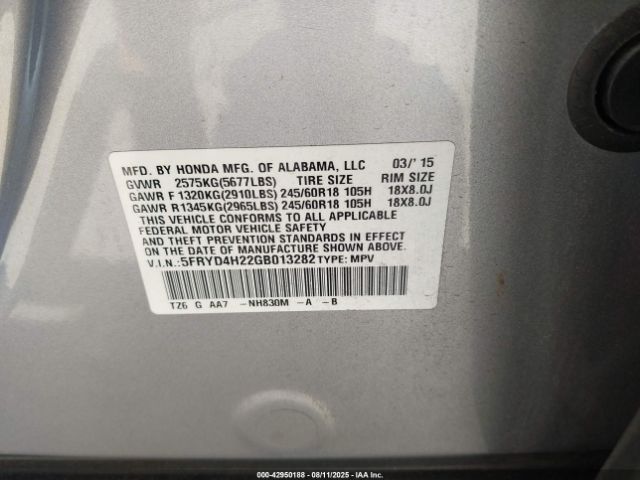 2016 ACURA MDX 5FRYD4H22GB013282 Photo 8