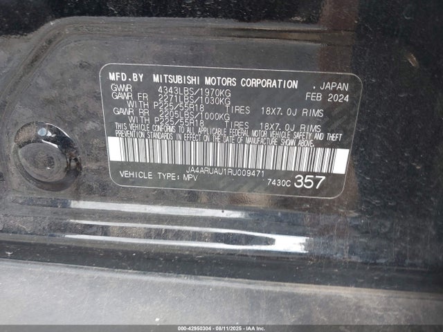 2024 MITSUBISHI OUTLANDER SPORT JA4ARUAU1RU009471 Photo 8