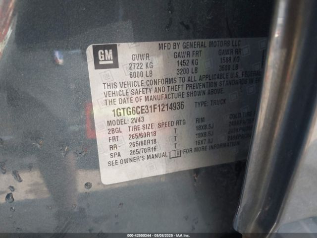 2015 GMC CANYON 1GTG6CE31F1214936 Photo 8