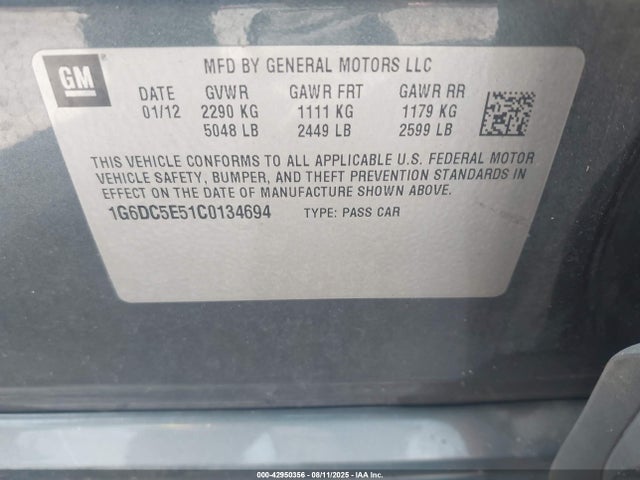 2012 CADILLAC CTS 1G6DC5E51C0134694 Photo 8