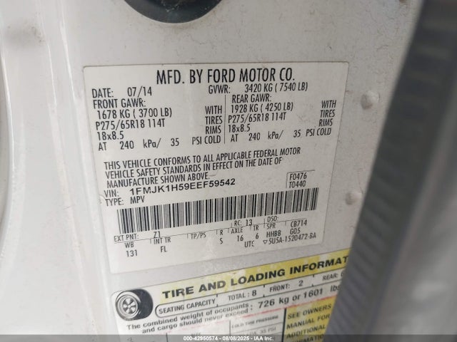 1FMJK1H59EEF59542 Ford 2014