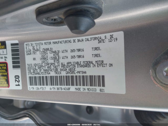 3TMCZ5AN0LM315764 Toyota 2gr-fks