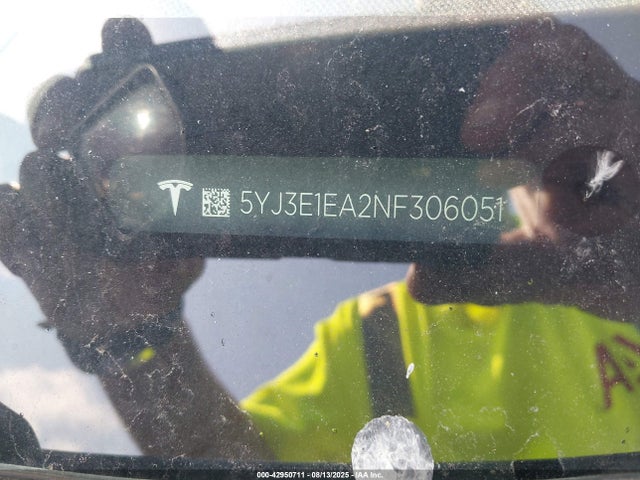 Продаж на аукціоні авто 2022 Tesla Model 3 Rear-wheel Drive, vin: 5YJ3E1EA2NF306051, номер лоту: 42950711