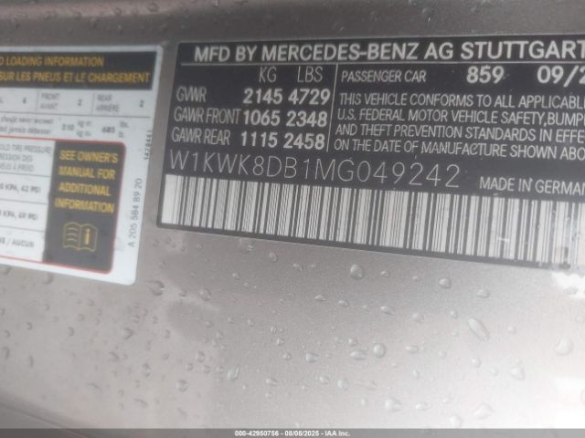 2021 MERCEDES-BENZ C 300 W1KWK8DB1MG049242 Photo 8