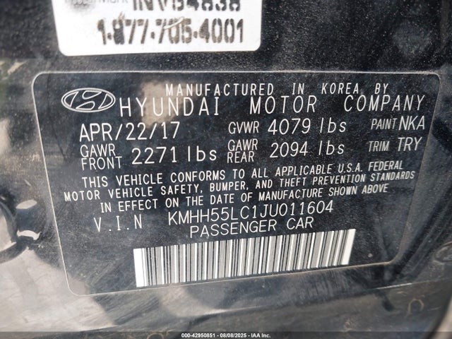 KMHH55LC1JU011604 Hyundai t-gdi gamma