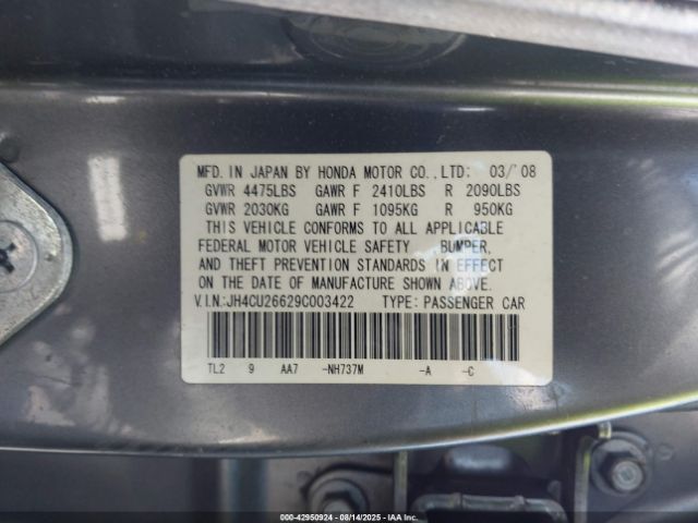 2009 ACURA TSX JH4CU26629C003422 Photo 8