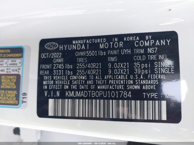 KMUMADTB0PU101784 Genesis t-gdi theta iii