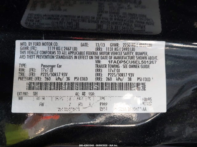 1FADP5CU6EL501267 Ford atk ivct hev