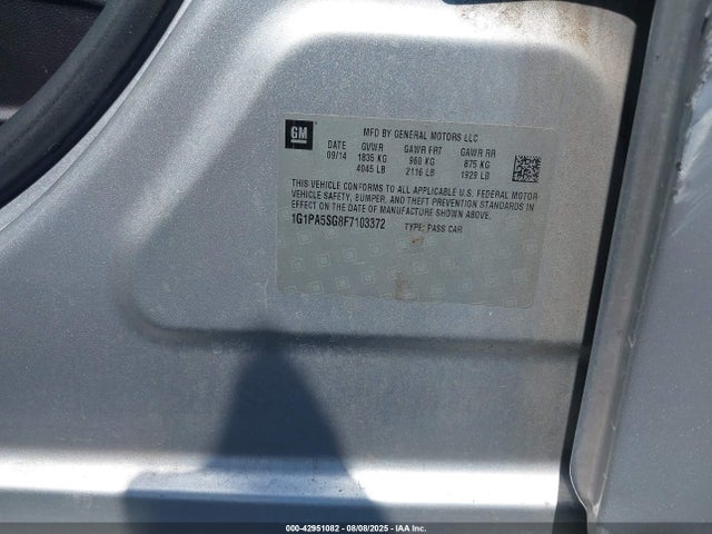 1G1PA5SG8F7103372 Chevrolet lwe