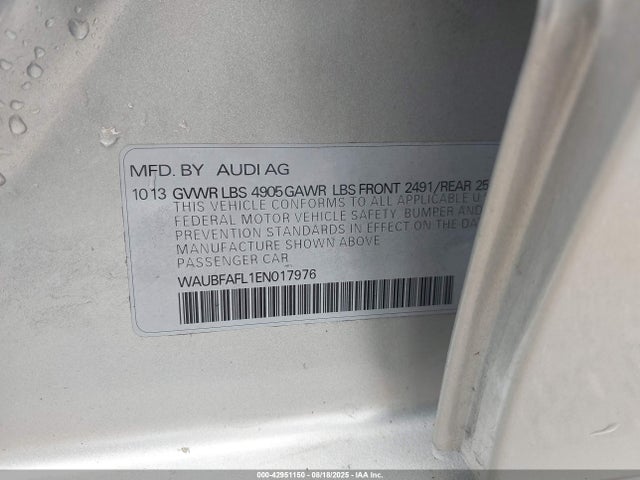 2014 AUDI A4 WAUBFAFL1EN017976 Photo 8
