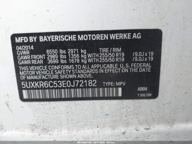 BMW X5 2014 5UXKR6C53E0J72182 Image 9