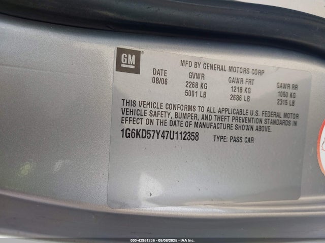 2007 CADILLAC DTS 1G6KD57Y47U112358 Photo 8