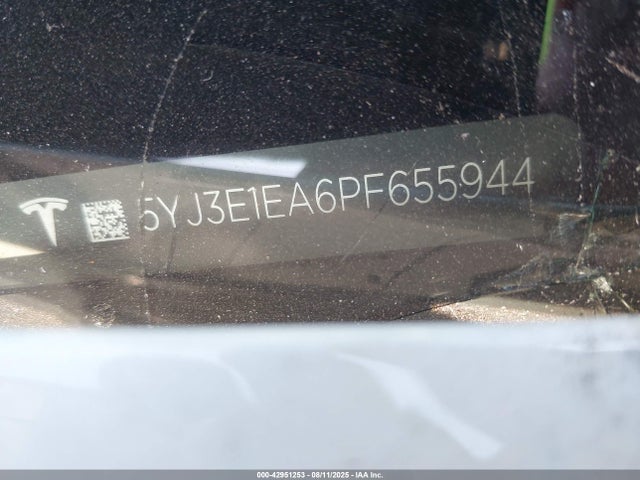 Продажа на аукционе авто 2023 Tesla Model 3 Rear-wheel Drive, vin: 5YJ3E1EA6PF655944, номер лота: 42951253