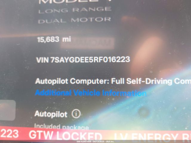 2024 TESLA MODEL Y 7SAYGDEE5RF016223 Photo 8