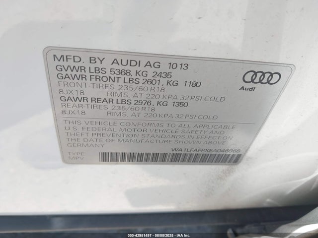 2014 AUDI Q5 WA1LFAFPXEA046968 Photo 8