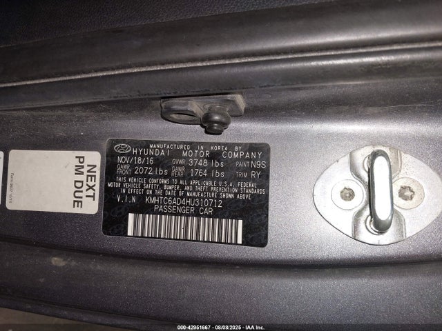 Hyundai gdi gamma 2017 KMHTC6AD4HU310712 Image 9