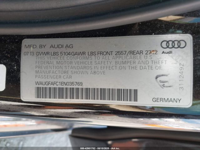 2014 AUDI A6 WAUGFAFC1EN035769 Photo 8