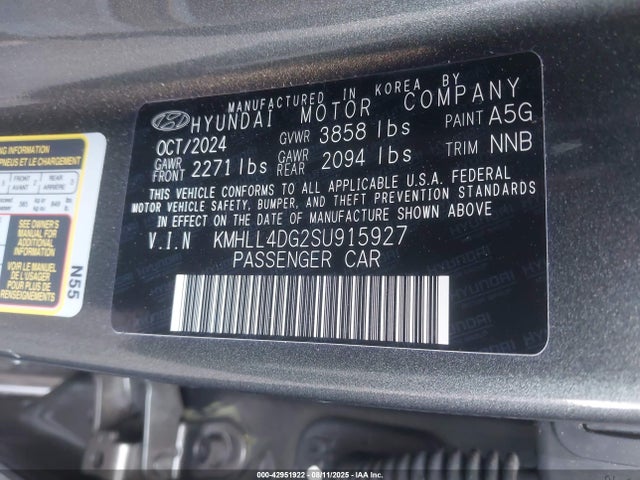 Hyundai mpi nu pe 2025 KMHLL4DG2SU915927 Image 9