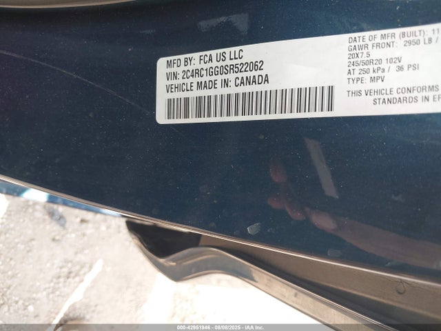 Chrysler Pacifica 2025 2C4RC1GG0SR522062 Image 9