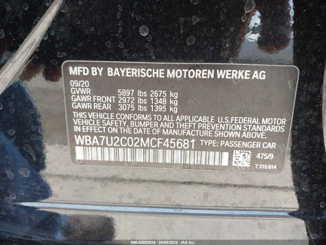 WBA7U2C02MCF45681 BMW 750i