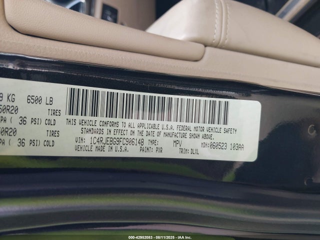 Jeep 2015 2015 1C4RJEBG9FC906148 Image 9