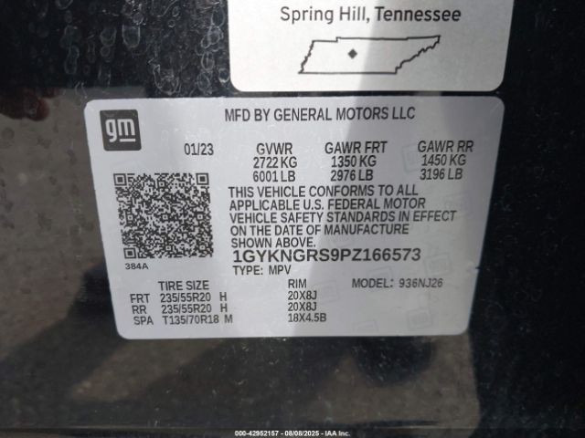 2023 CADILLAC XT5 1GYKNGRS9PZ166573 Photo 8