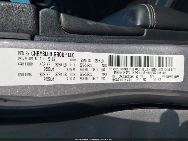 Jeep Grand Cherokee 2014 1C4RJEBG3EC207161 Image 9
