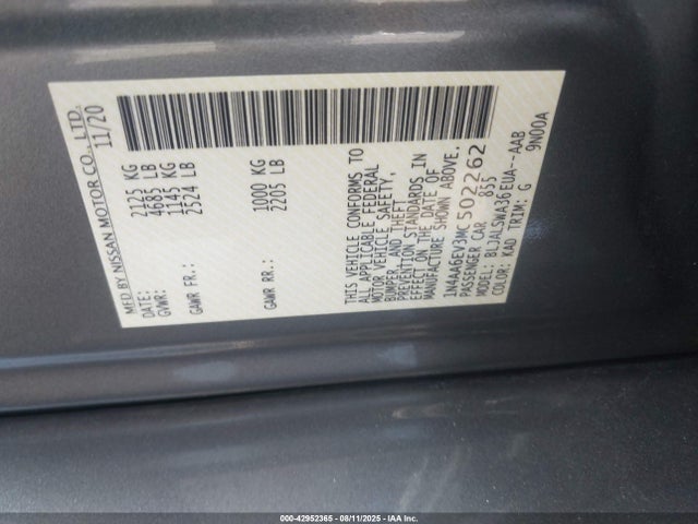 Nissan 2021 2021 1N4AA6EV3MC502262 Image 9