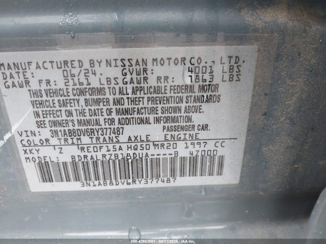 Nissan Sentra 2024 3N1AB8DV6RY377487 Image 9
