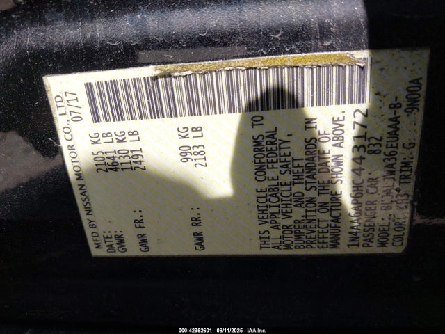 Nissan 2017 2017 1N4AA6AP6HC443172 Image 9