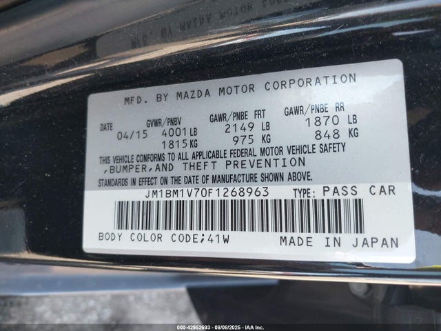 JM1BM1V70F1268963 Mazda pe