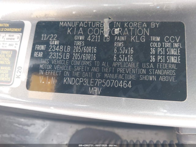 KIA gdi kappa pe 2023 KNDCP3LE7P5070464 Image 9