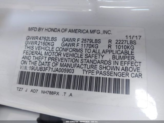 2018 ACURA TLX 19UUB3F71JA005903 Photo 8