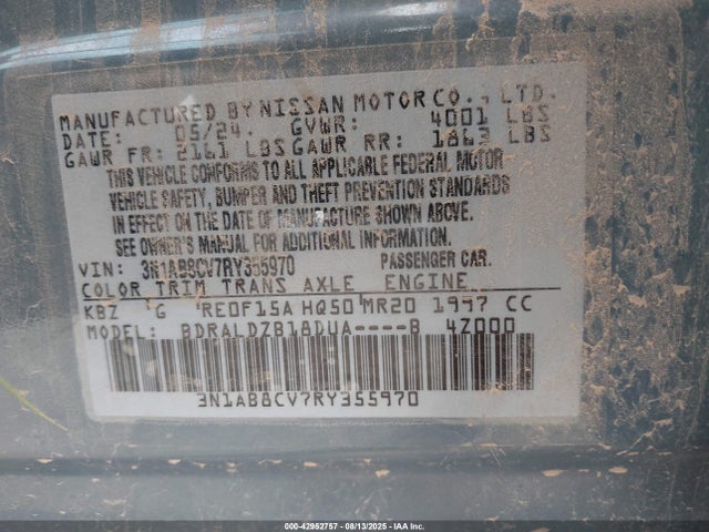 Nissan Sentra 2024 3N1AB8CV7RY355970 Image 9