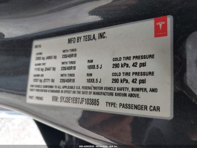 2018 TESLA MODEL 3 5YJ3E1EB7JF103885 Photo 8