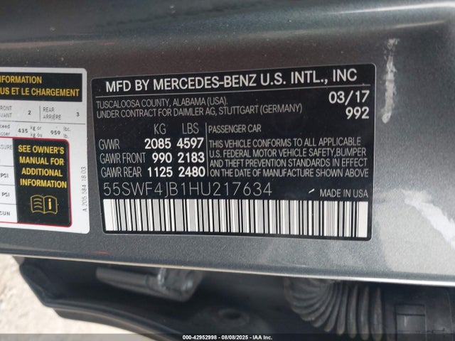 55SWF4JB1HU217634 Mercedes-Benz m274