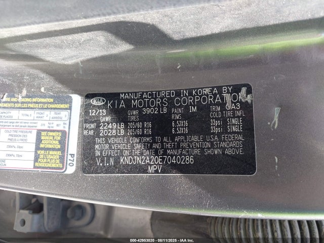 KIA dohc gdi gamma 2014 KNDJN2A20E7040286 Image 9