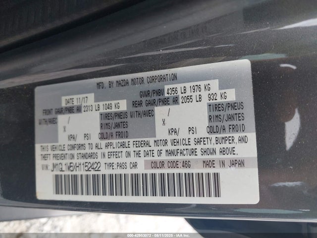 Mazda py 2017 JM1GL1W5XH1152422 Image 9