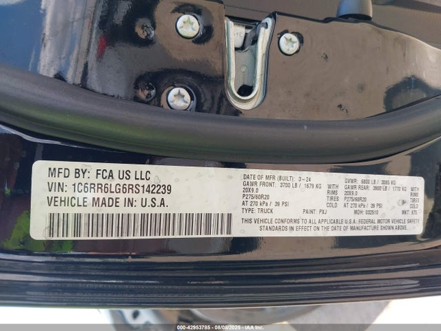 1C6RR6LG6RS142239 RAM 2024