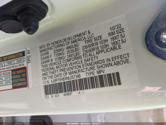 Honda lfb2 2022 5J6RT6H8XNL057348 Image 9