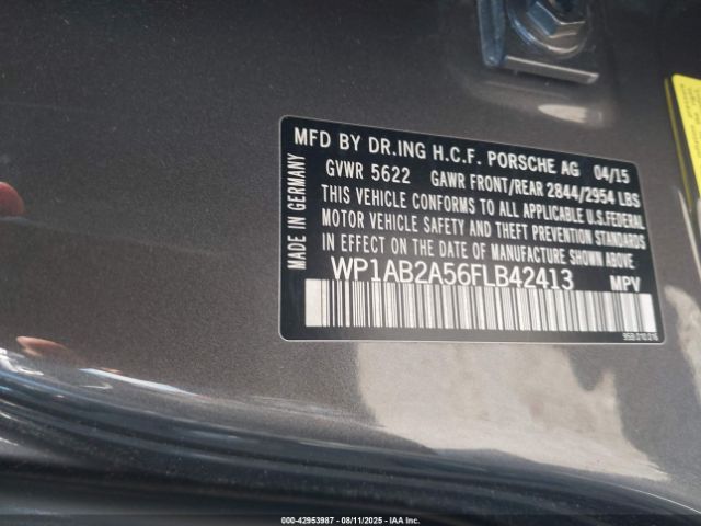 2015 PORSCHE MACAN WP1AB2A56FLB42413 Photo 8