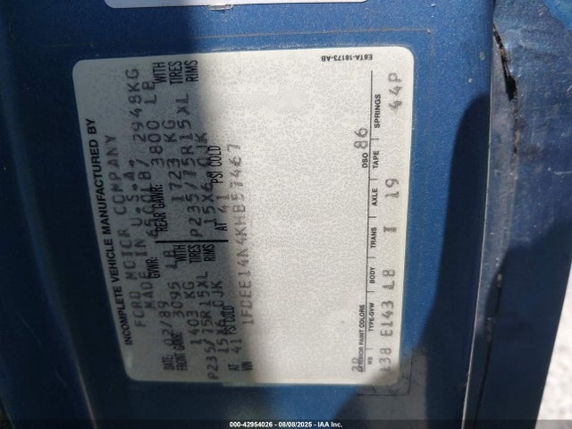 1989 FORD ECONOLINE 1FDEE14N4KHB57467 Photo 8