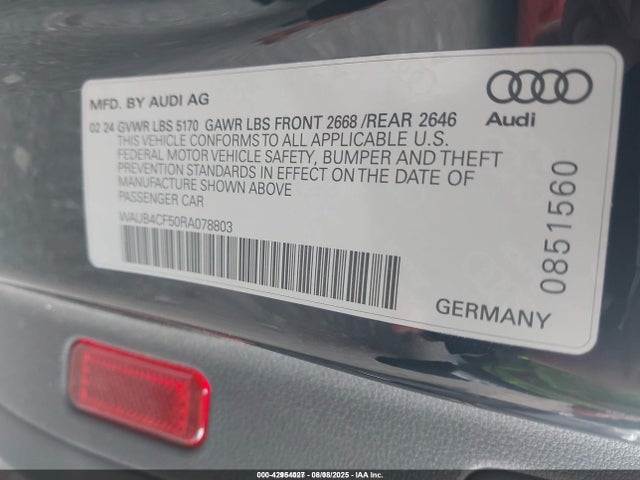 2024 AUDI S5 SPORTBACK WAUB4CF50RA078803 Photo 8