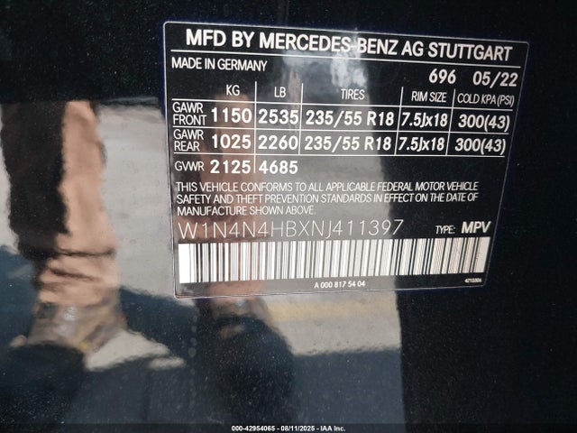 W1N4N4HBXNJ411397 Mercedes-Benz m260
