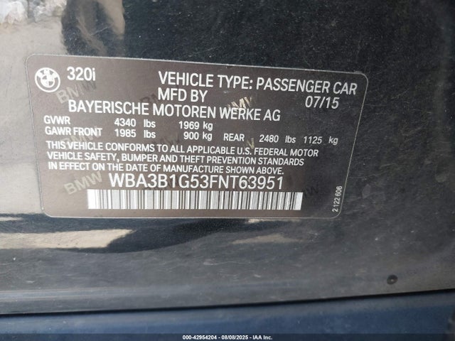 WBA3B1G53FNT63951 BMW 320i