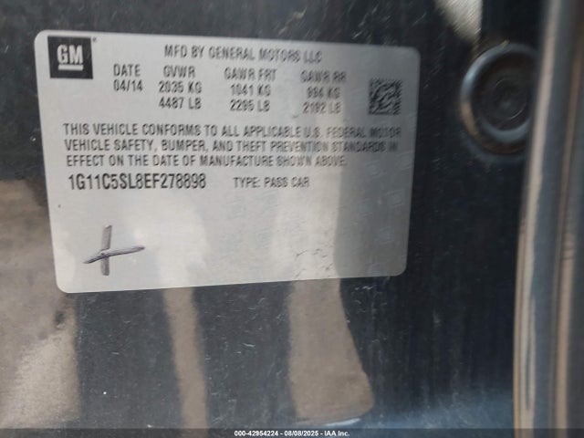 1G11C5SL8EF278898 Chevrolet lkw